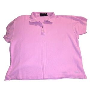 Patagonia Woman’s Cropped Polo Top Size Small Bubble Gum pink